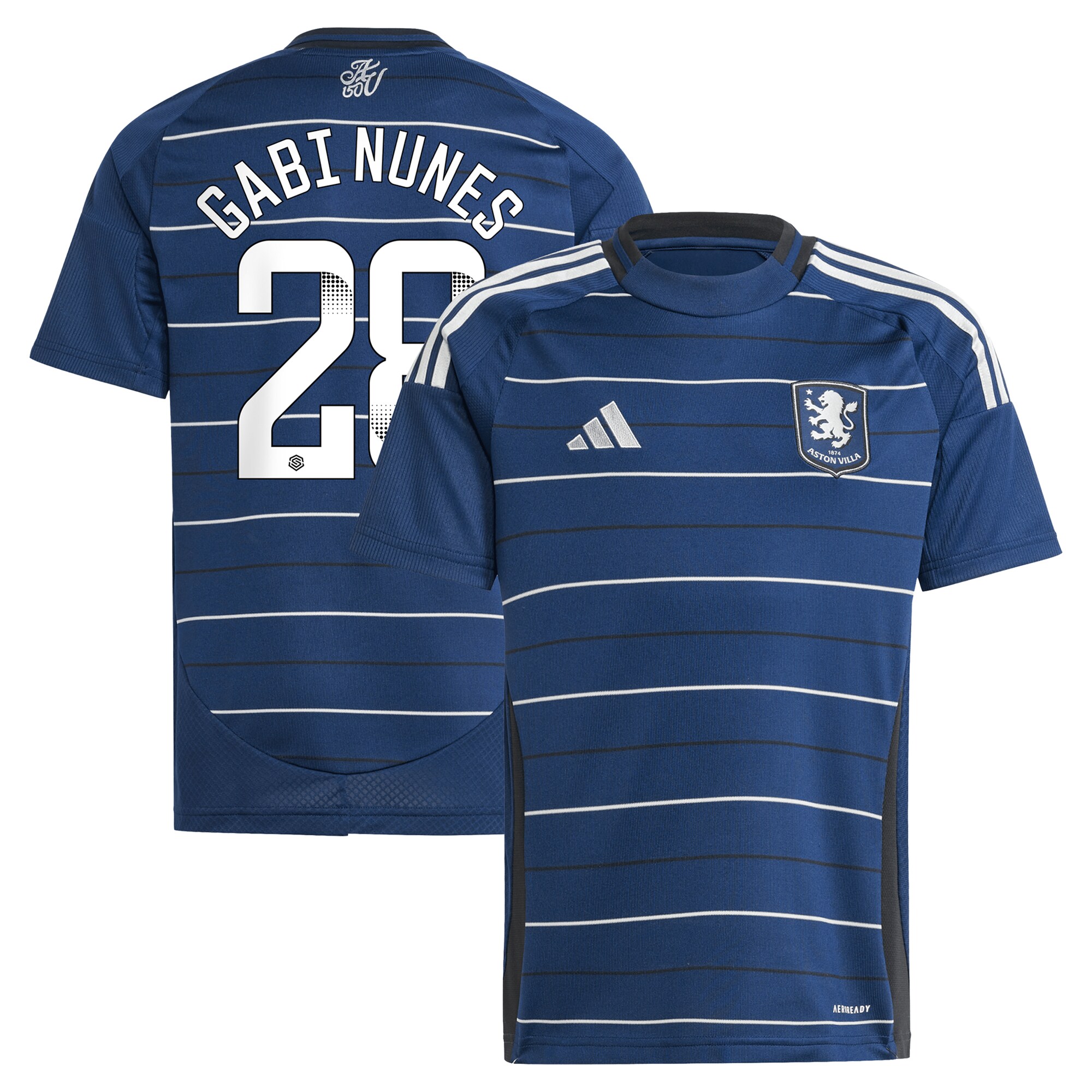aston villa adidas wsl third shirt 2024-25 – kids with gabi nunes 28 printing Collection | Official Aston Villa FC Gear Online