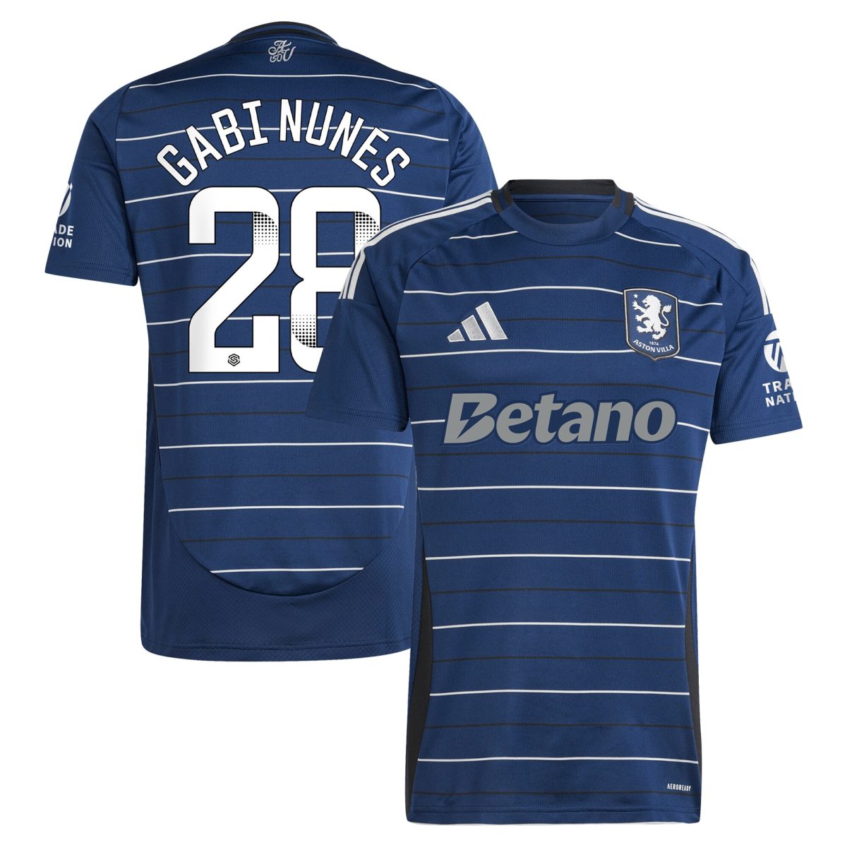 aston villa adidas wsl third shirt 2024-25 with gabi nunes 28 printing Collection | Official Aston Villa FC Gear Online