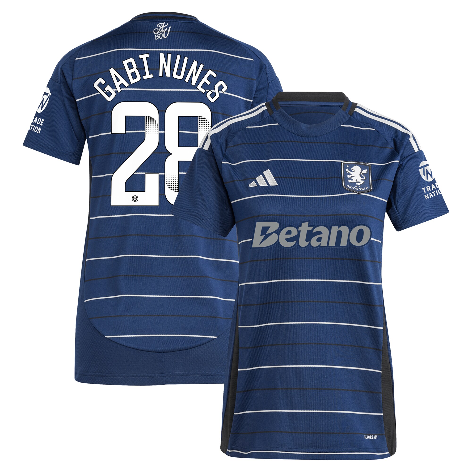 aston villa adidas wsl third shirt 2024-25 – womens with gabi nunes 28 printing Collection | Official Aston Villa FC Gear Online