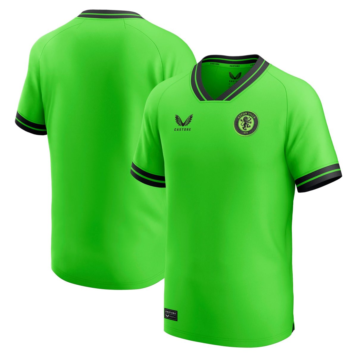 aston villa castore away goalkeeper shirt 2023-24 – kids with custom printing Collection | Official Aston Villa FC Gear Online