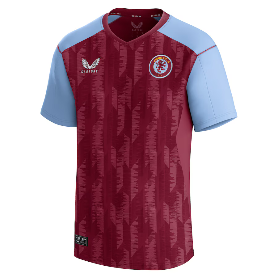 aston villa castore home shirt 2023-24 – kids with custom printing Collection | Official Aston Villa FC Gear Online