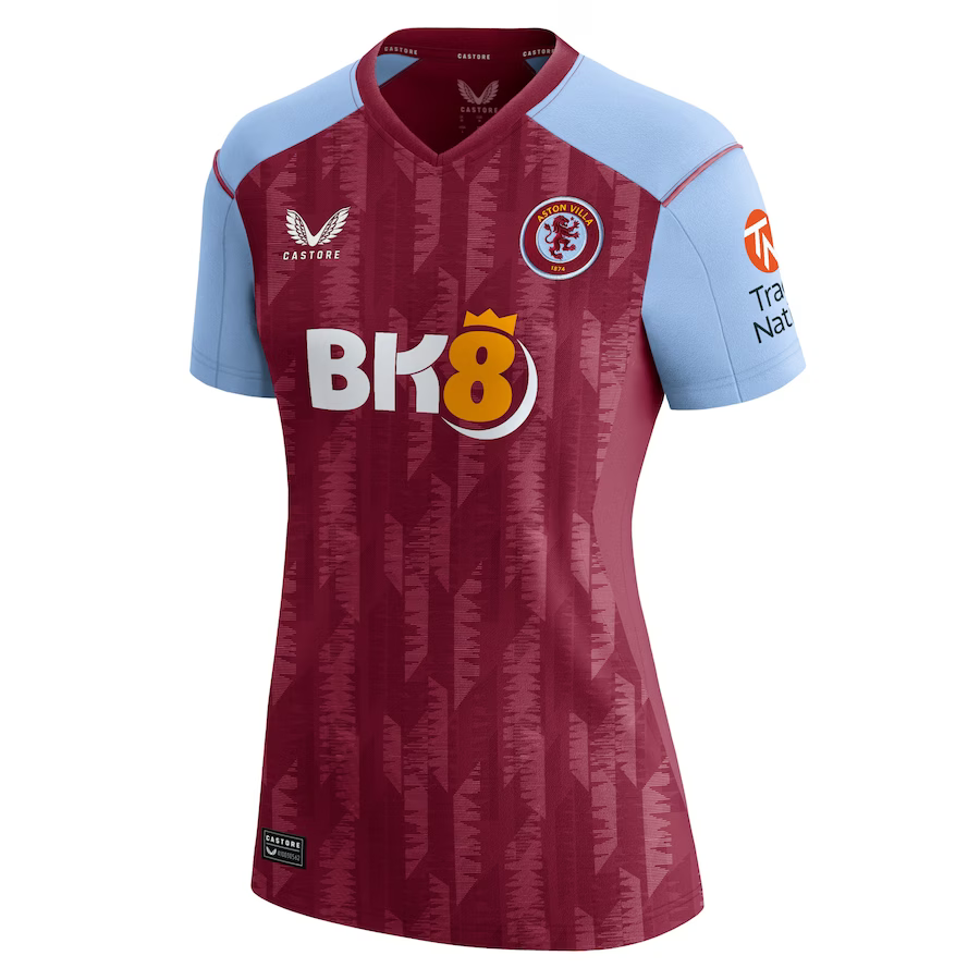 aston villa castore home shirt 2023-24 – womens with custom printing Collection | Official Aston Villa FC Gear Online