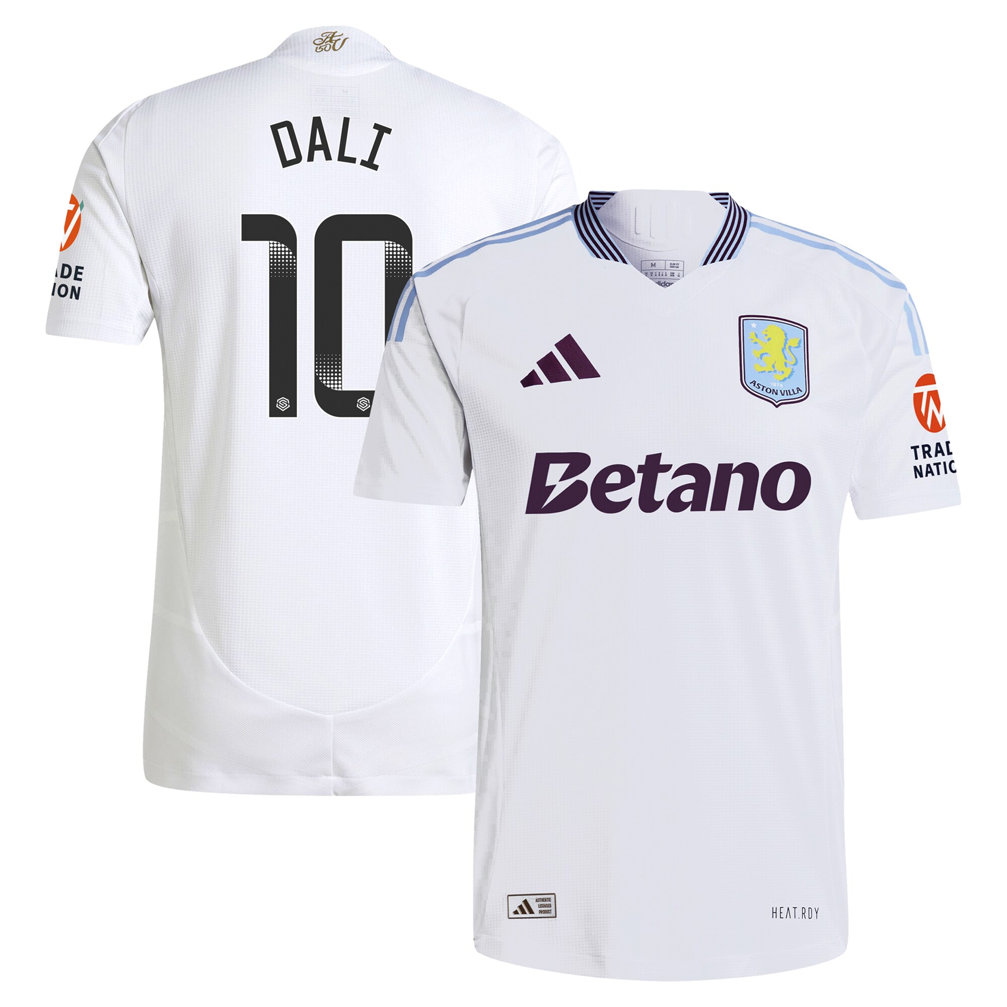 aston villa wsl adidas away authentic shirt 2024-25 with dali 10 printing Collection | Official Aston Villa FC Gear Online