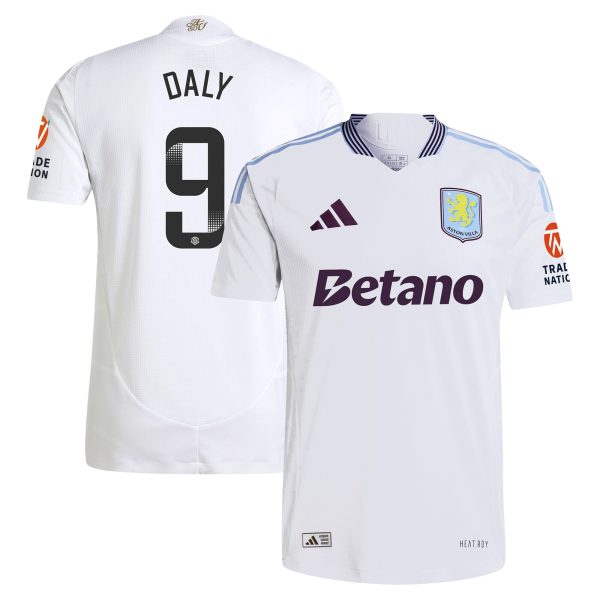 aston villa wsl adidas away authentic shirt 2024-25 with daly 9 printing Collection | Official Aston Villa FC Gear Online