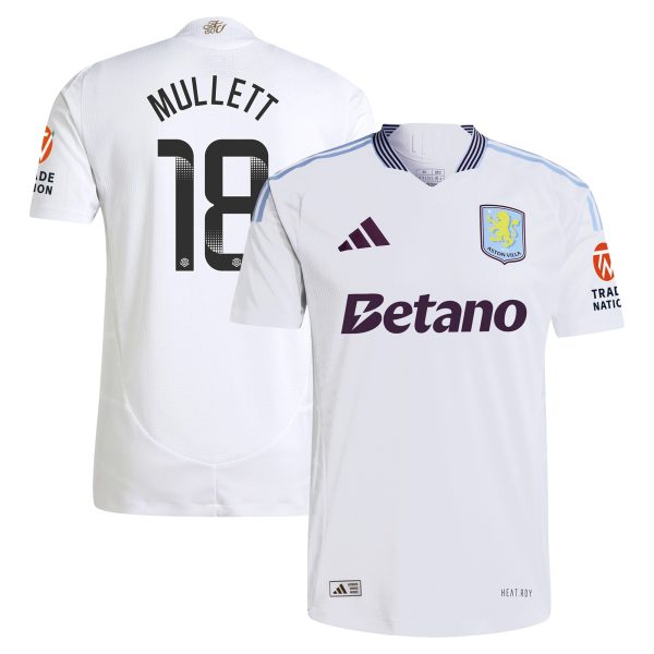 aston villa wsl adidas away authentic shirt 2024-25 with mullett 18 printing Collection | Official Aston Villa FC Gear Online