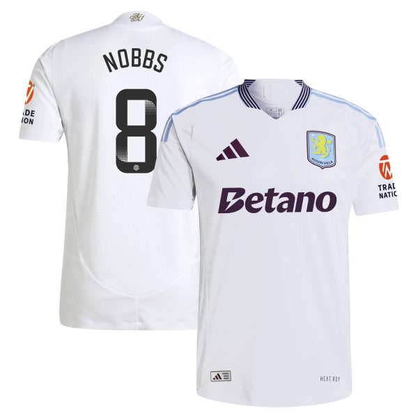 aston villa wsl adidas away authentic shirt 2024-25 with nobbs 8 printing Collection | Official Aston Villa FC Gear Online