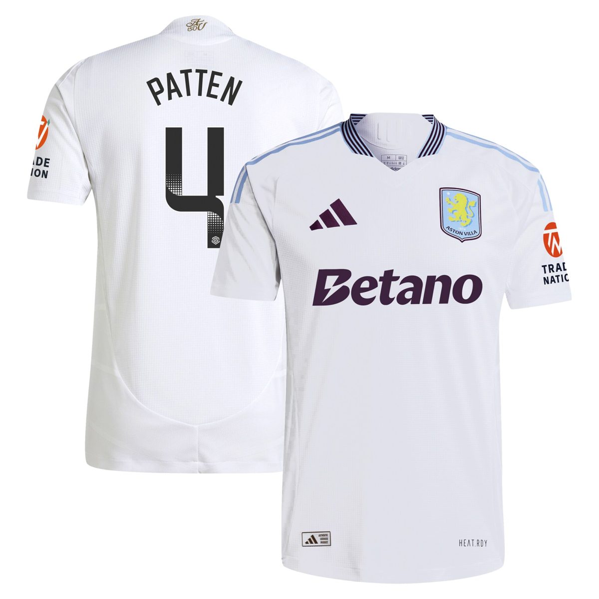 aston villa wsl adidas away authentic shirt 2024-25 with patten 4 printing Collection | Official Aston Villa FC Gear Online