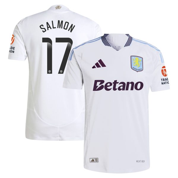 aston villa wsl adidas away authentic shirt 2024-25 with salmon 17 printing Collection | Official Aston Villa FC Gear Online