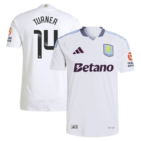 aston villa wsl adidas away authentic shirt 2024-25 with turner 14 printing Collection | Official Aston Villa FC Gear Online