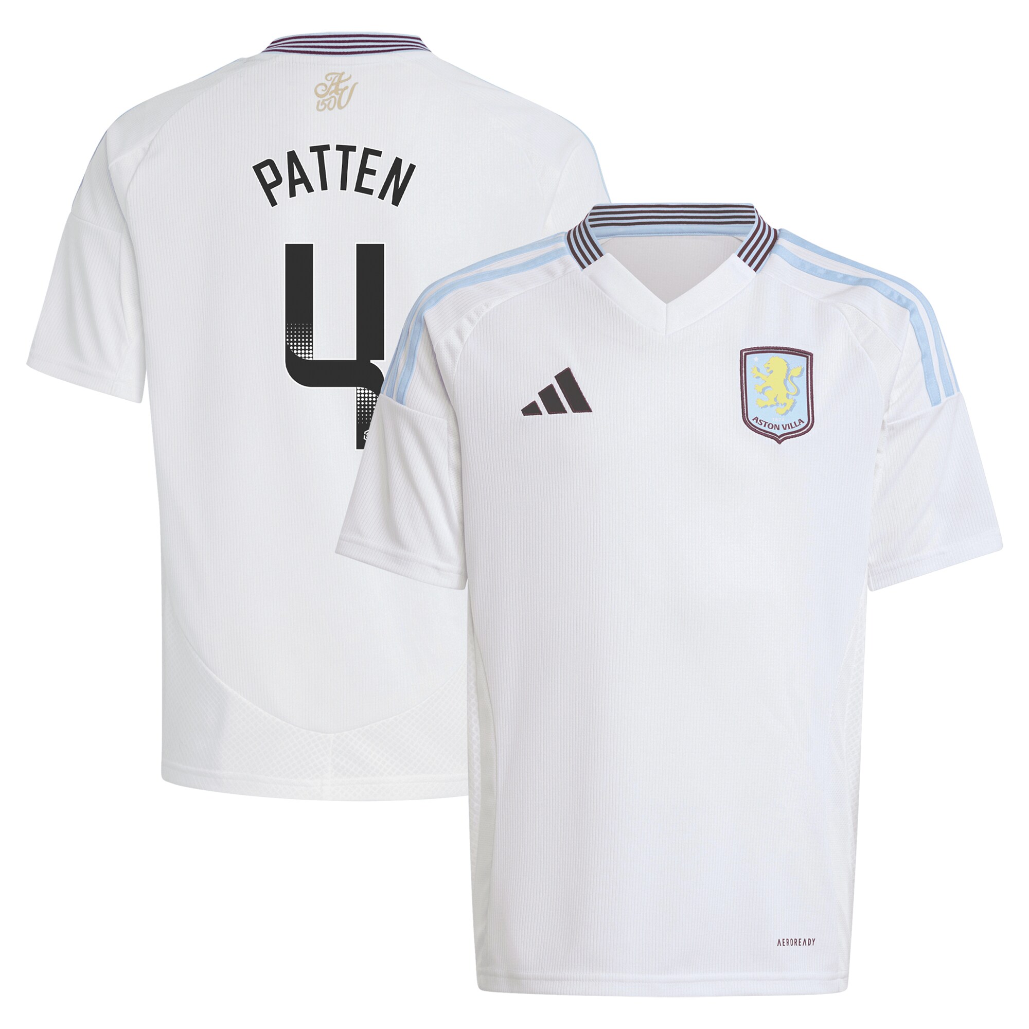 aston villa wsl adidas away shirt 2024-25 – kids with patten 4 printing Collection | Official Aston Villa FC Gear Online
