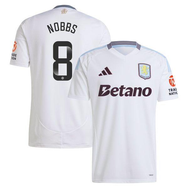 aston villa wsl adidas away shirt 2024-25 with nobbs 8 printing Collection | Official Aston Villa FC Gear Online
