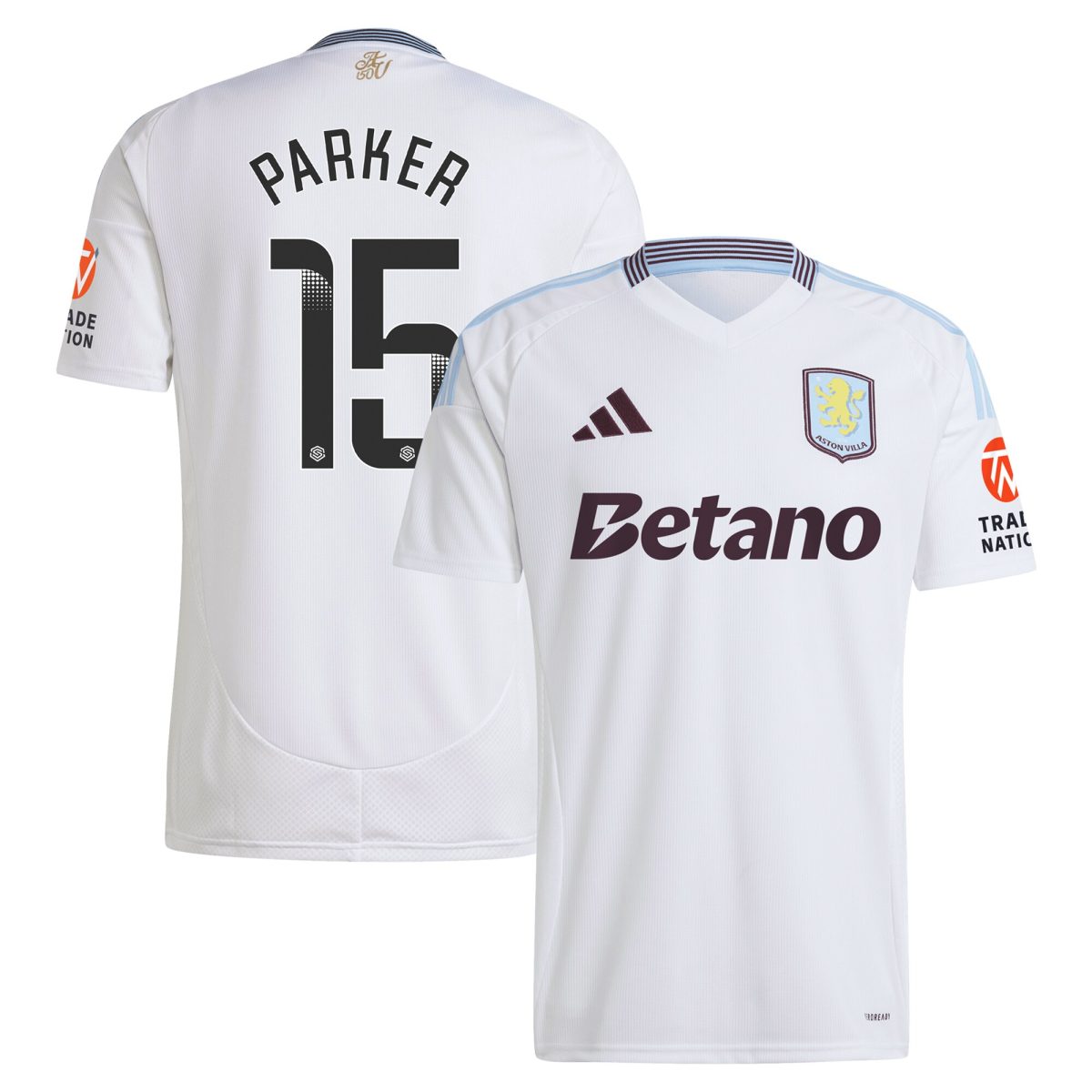 aston villa wsl adidas away shirt 2024-25 with parker 15 printing Collection | Official Aston Villa FC Gear Online