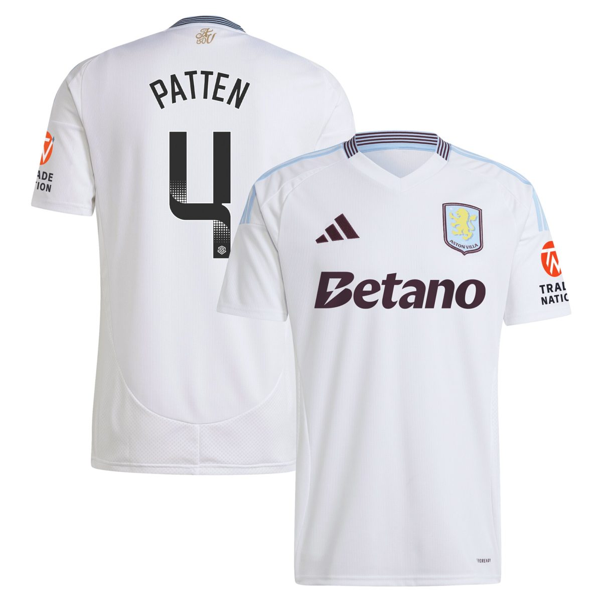 aston villa wsl adidas away shirt 2024-25 with patten 4 printing Collection | Official Aston Villa FC Gear Online