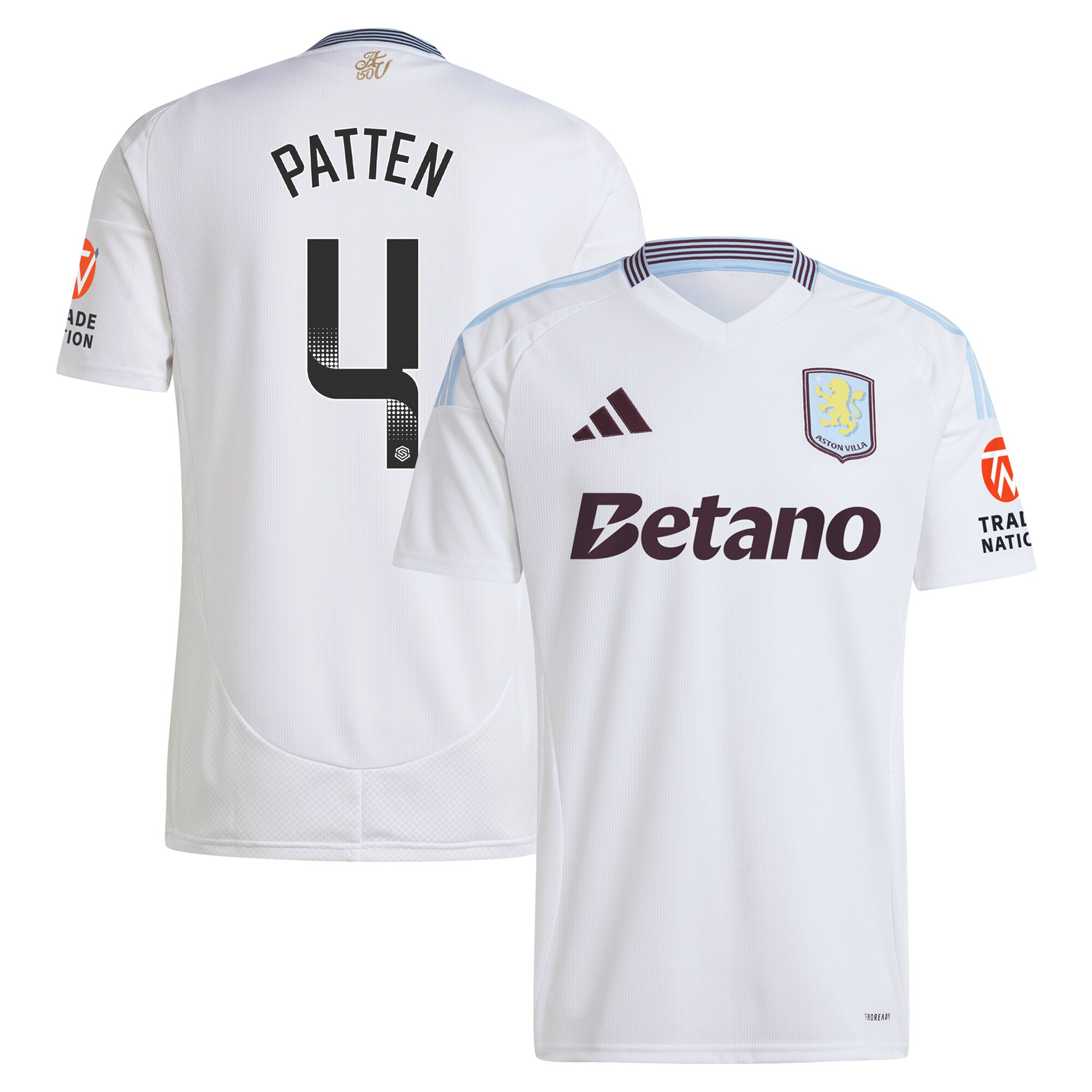 aston villa wsl adidas away shirt 2024-25 with patten 4 printing Collection | Official Aston Villa FC Gear Online