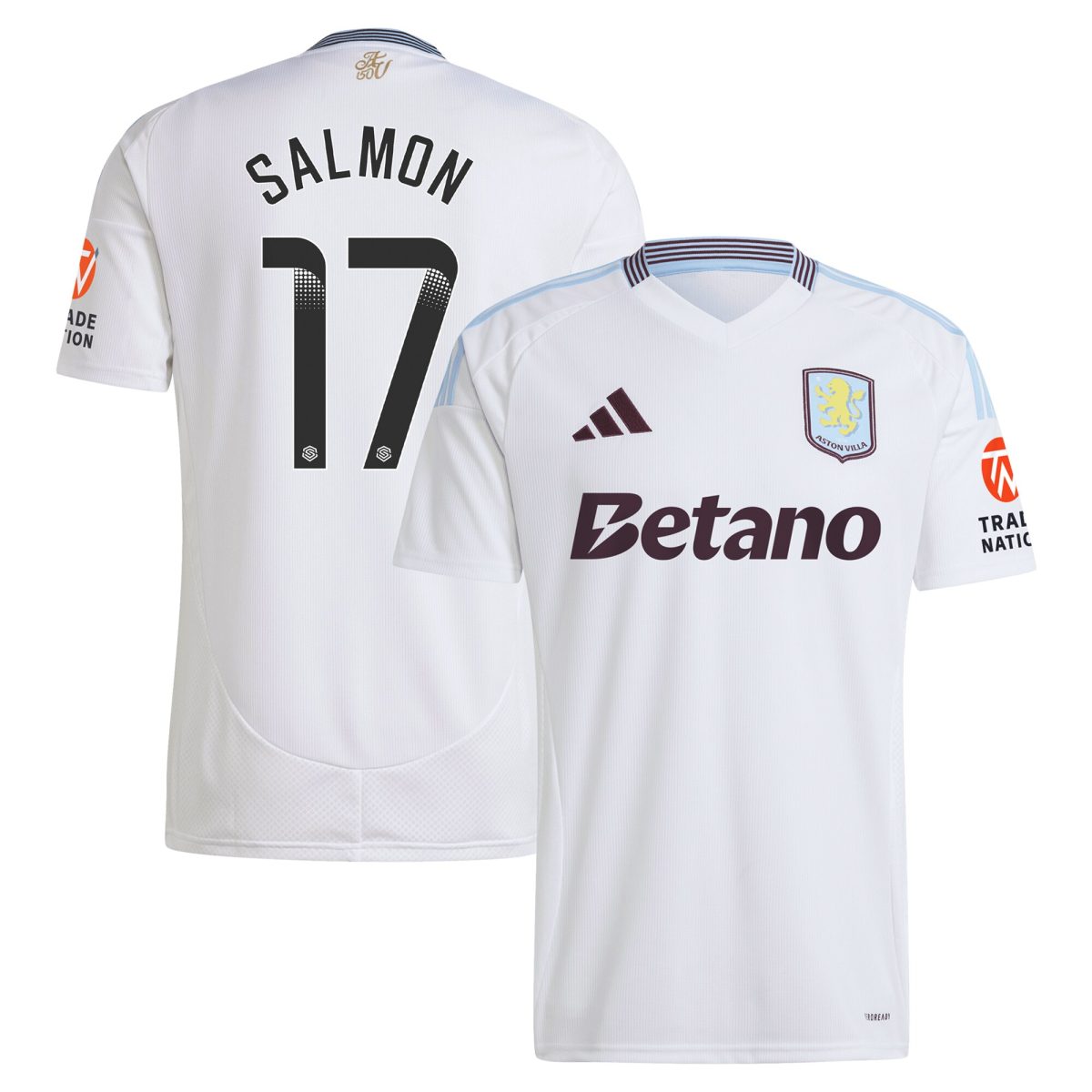 aston villa wsl adidas away shirt 2024-25 with salmon 17 printing Collection | Official Aston Villa FC Gear Online