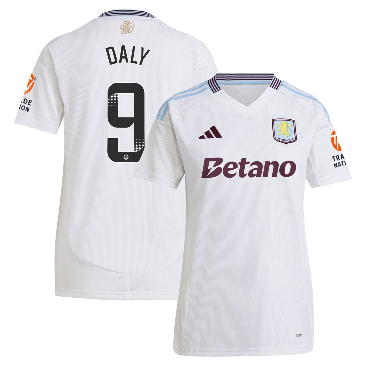 aston villa wsl adidas away shirt 2024-25 – womens with daly 9 printing Collection | Official Aston Villa FC Gear Online