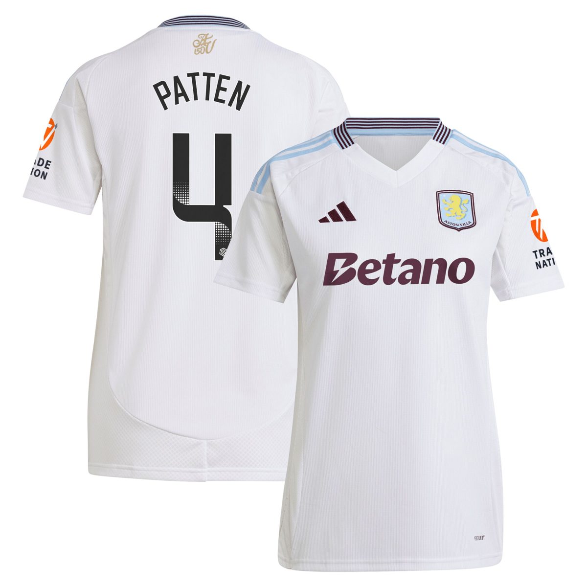 aston villa wsl adidas away shirt 2024-25 – womens with patten 4 printing Collection | Official Aston Villa FC Gear Online