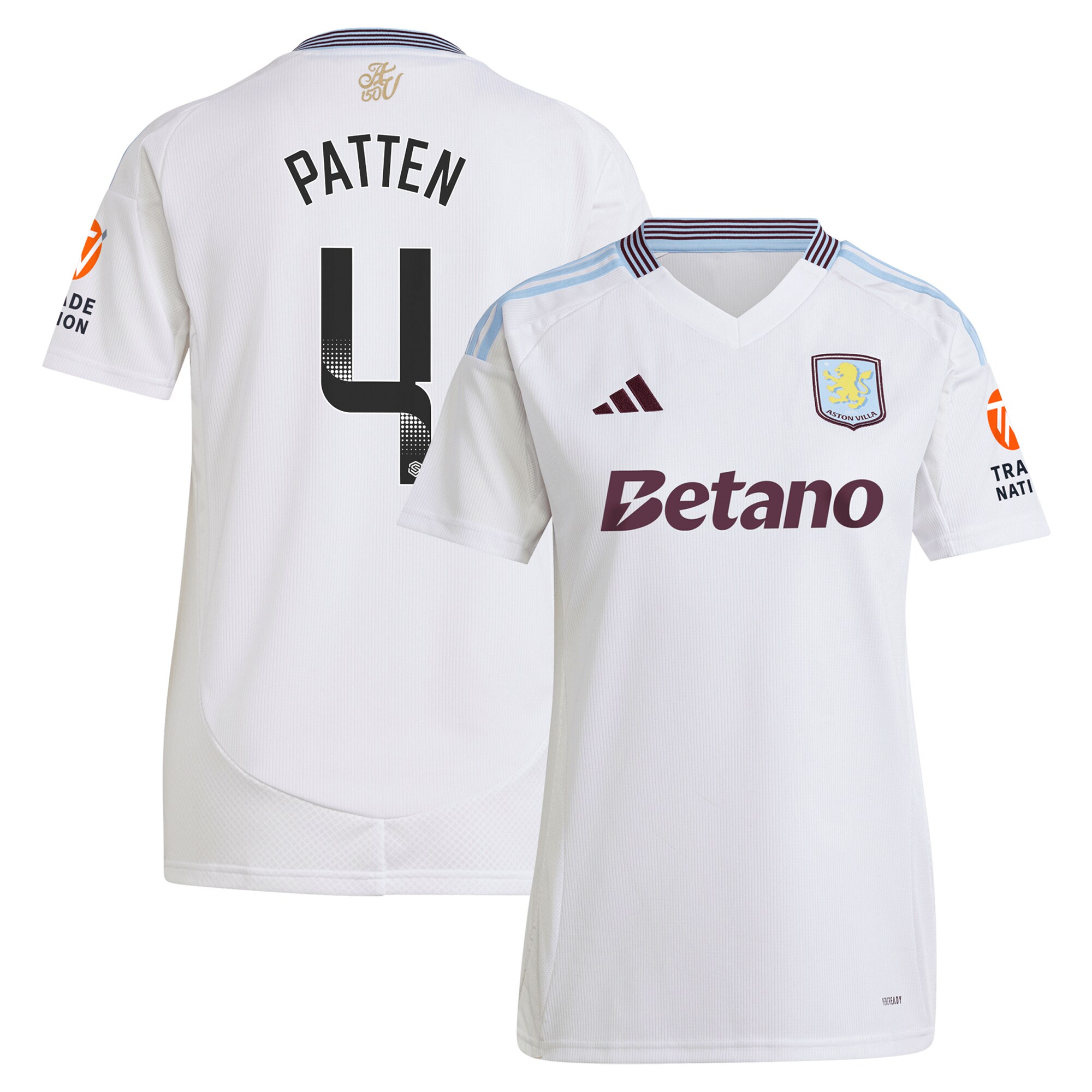 aston villa wsl adidas away shirt 2024-25 – womens with patten 4 printing Collection | Official Aston Villa FC Gear Online