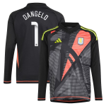 aston villa wsl adidas goalkeeper shirt 2024-25 – long sleeve – kids with d8217angelo 1 printing Collection | Official Aston Villa FC Gear Online