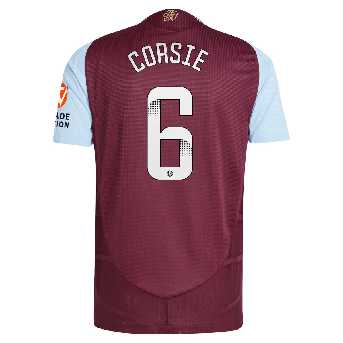 aston villa wsl adidas home authentic shirt 2024-25 with corsie 6 printing Collection | Official Aston Villa FC Gear Online