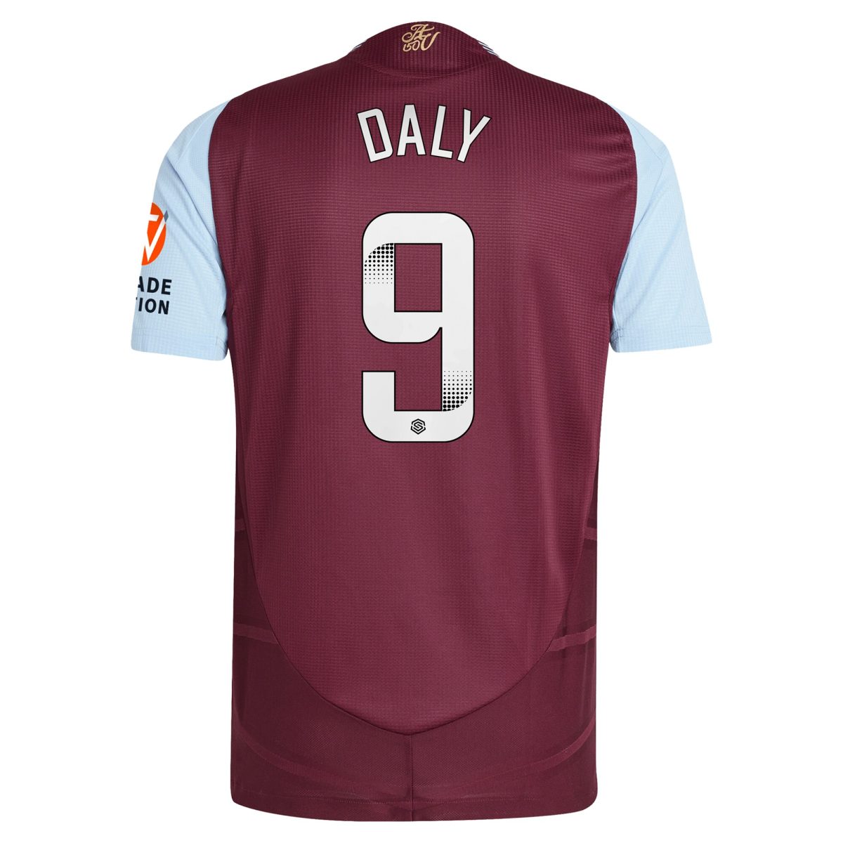aston villa wsl adidas home authentic shirt 2024-25 with daly 9 printing Collection | Official Aston Villa FC Gear Online