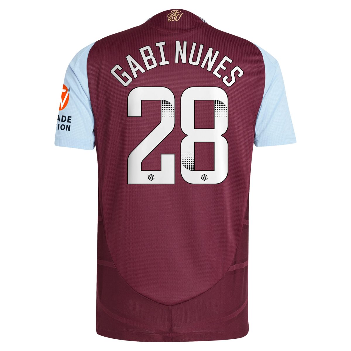 aston villa wsl adidas home authentic shirt 2024-25 with gabi nunes 28 printing Collection | Official Aston Villa FC Gear Online