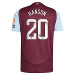 aston villa wsl adidas home authentic shirt 2024-25 with hanson 20 printing Collection | Official Aston Villa FC Gear Online