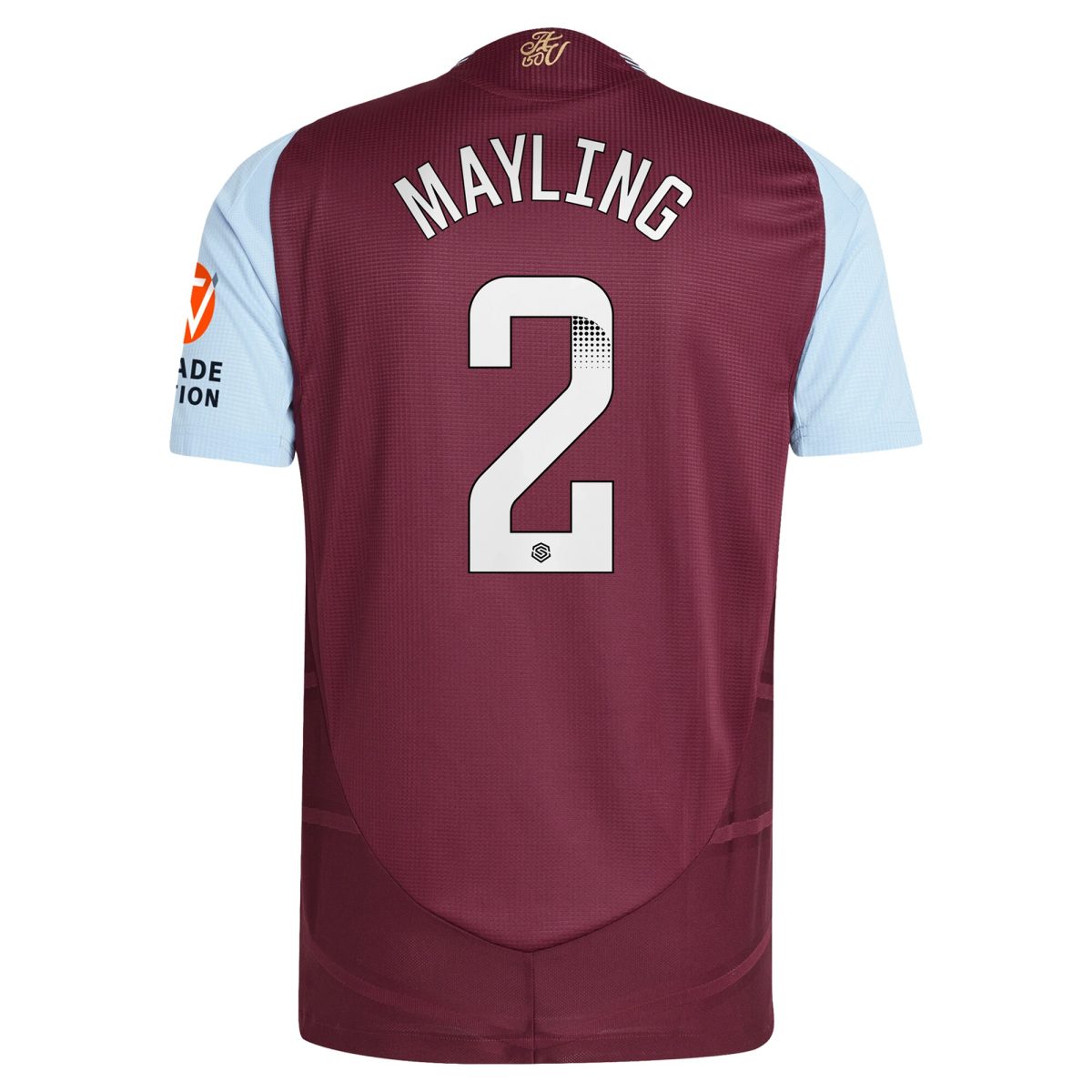 aston villa wsl adidas home authentic shirt 2024-25 with mayling 2 printing Collection | Official Aston Villa FC Gear Online