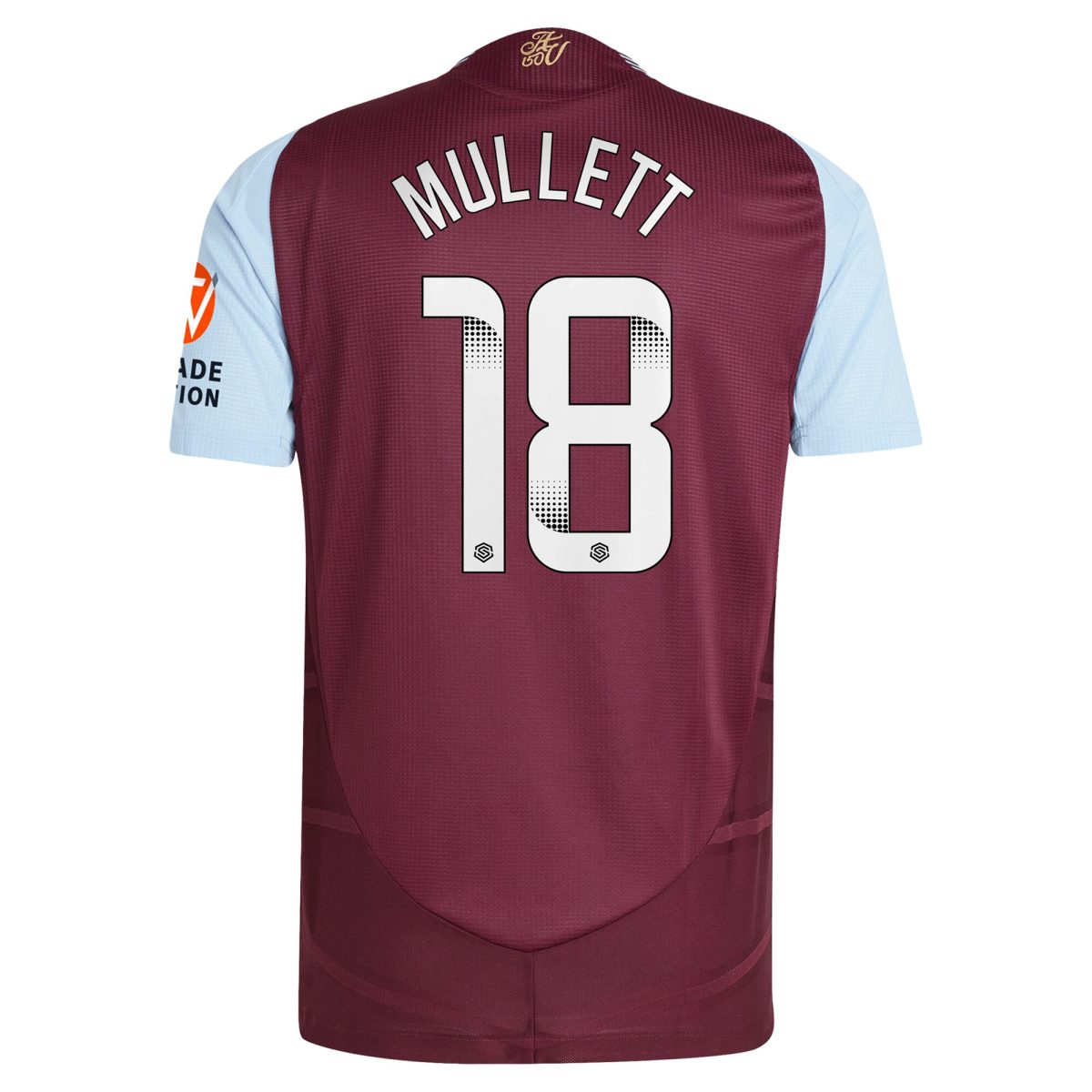 aston villa wsl adidas home authentic shirt 2024-25 with mullett 18 printing Collection | Official Aston Villa FC Gear Online