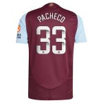 aston villa wsl adidas home authentic shirt 2024-25 with pacheco 33 printing Collection | Official Aston Villa FC Gear Online