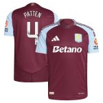aston villa wsl adidas home authentic shirt 2024-25 with patten 4 printing Collection | Official Aston Villa FC Gear Online