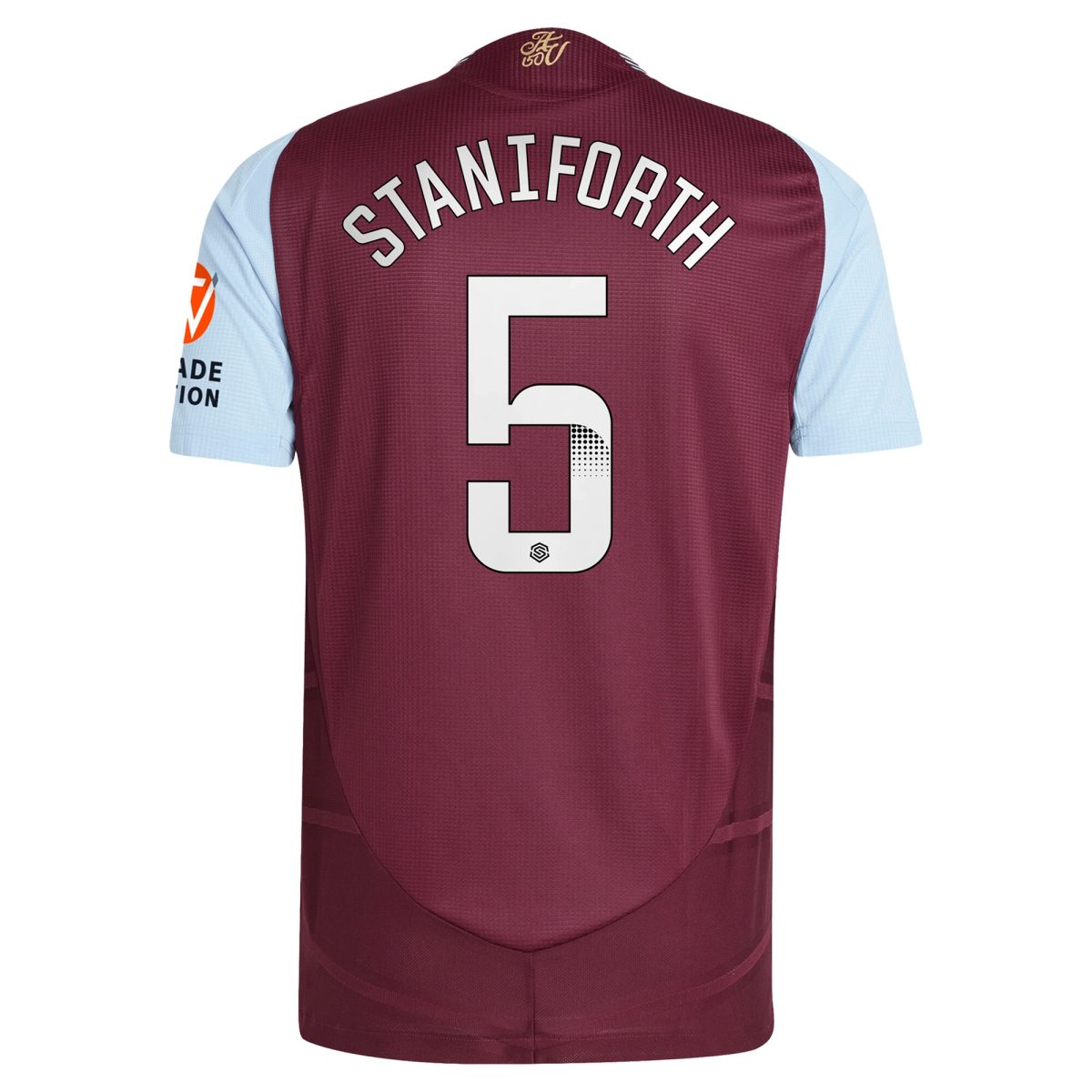 aston villa wsl adidas home authentic shirt 2024-25 with staniforth 5 printing Collection | Official Aston Villa FC Gear Online
