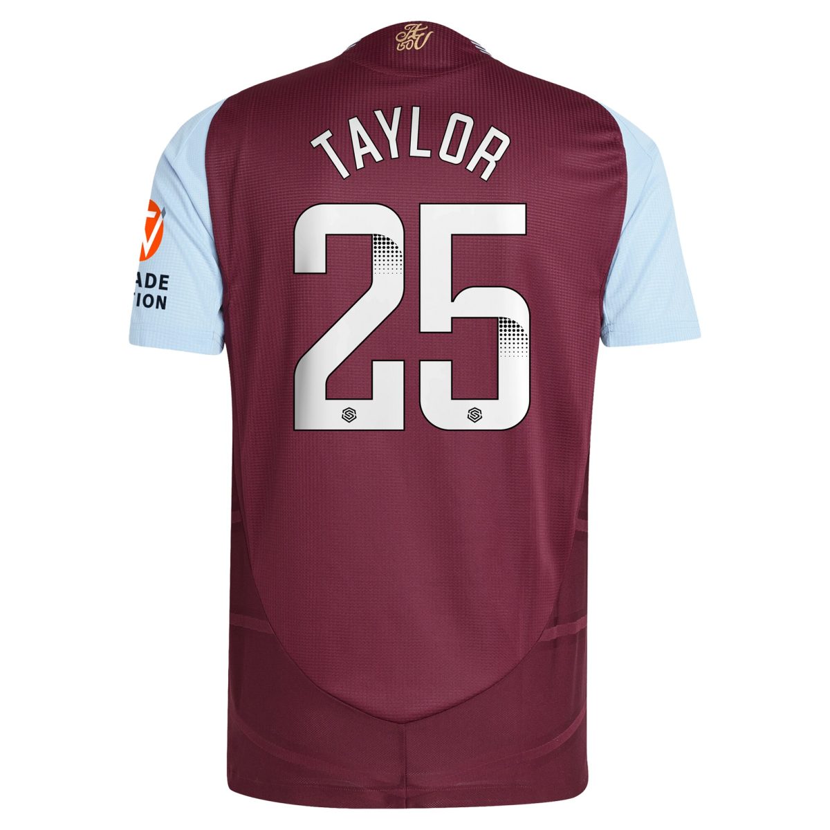 aston villa wsl adidas home authentic shirt 2024-25 with taylor 25 printing Collection | Official Aston Villa FC Gear Online