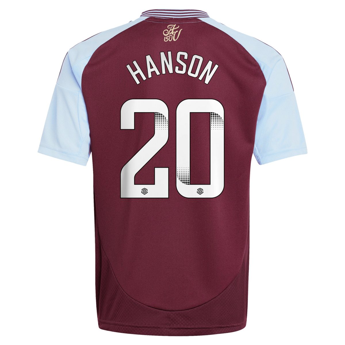 aston villa wsl adidas home shirt 2024-25 – kids with hanson 20 printing Collection | Official Aston Villa FC Gear Online