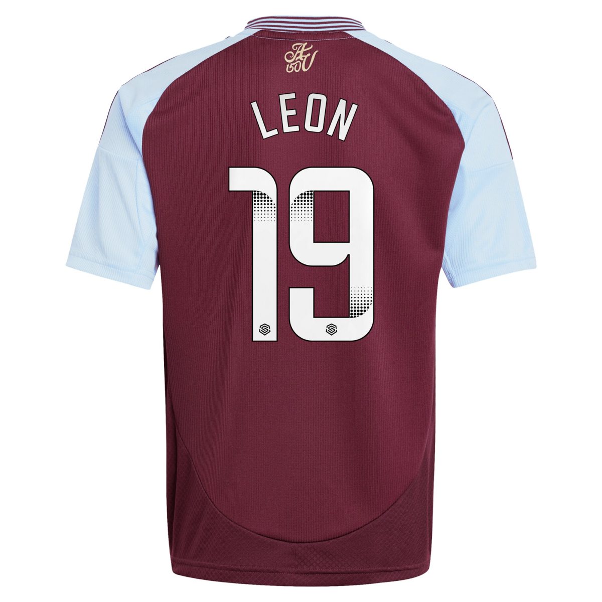 aston villa wsl adidas home shirt 2024-25 – kids with leon 19 printing Collection | Official Aston Villa FC Gear Online