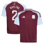 aston villa wsl adidas home shirt 2024-25 – kids with mayling 2 printing Collection | Official Aston Villa FC Gear Online