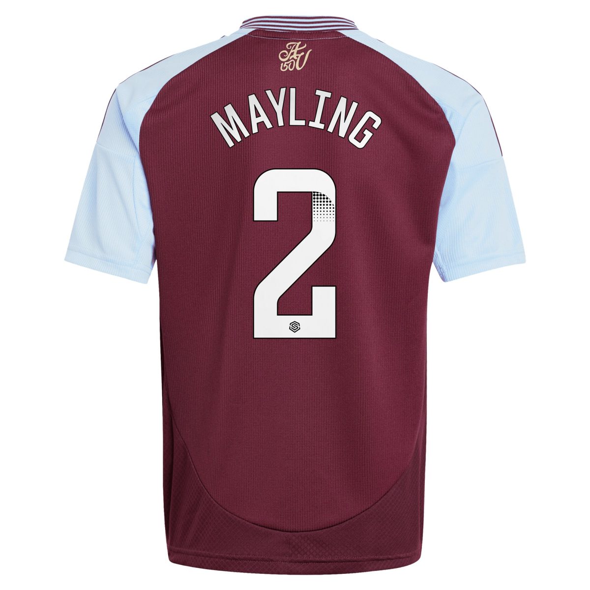 aston villa wsl adidas home shirt 2024-25 – kids with mayling 2 printing Collection | Official Aston Villa FC Gear Online
