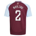 aston villa wsl adidas home shirt 2024-25 – kids with mayling 2 printing Collection | Official Aston Villa FC Gear Online