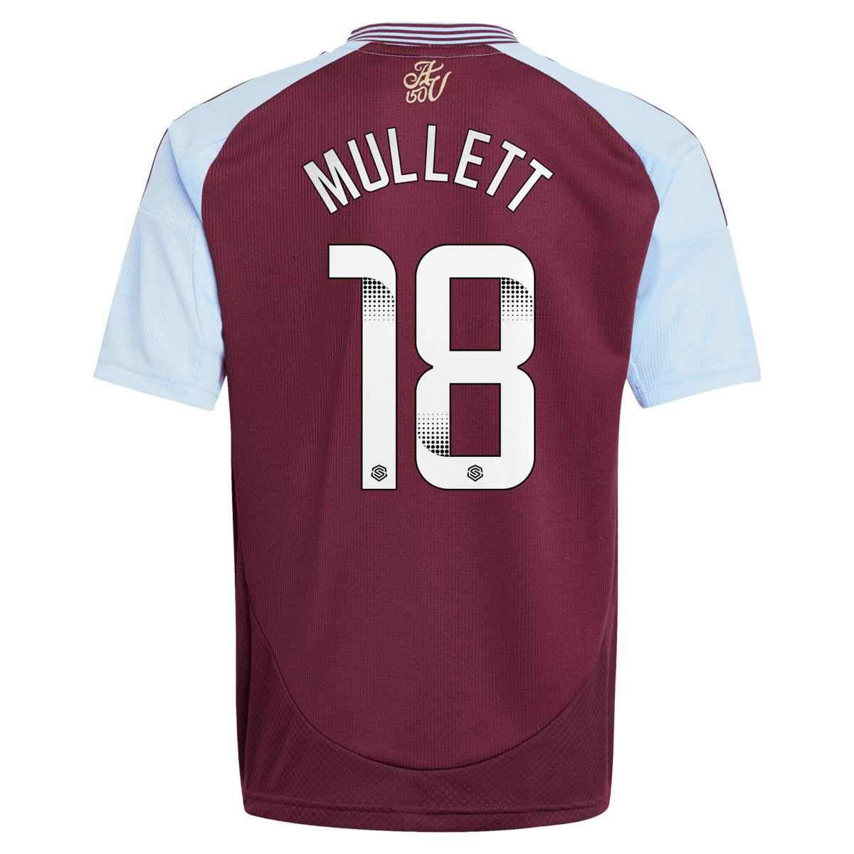 aston villa wsl adidas home shirt 2024-25 – kids with mullett 18 printing Collection | Official Aston Villa FC Gear Online