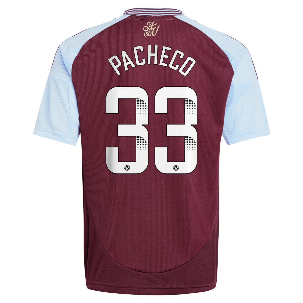 aston villa wsl adidas home shirt 2024-25 – kids with pacheco 33 printing Collection | Official Aston Villa FC Gear Online