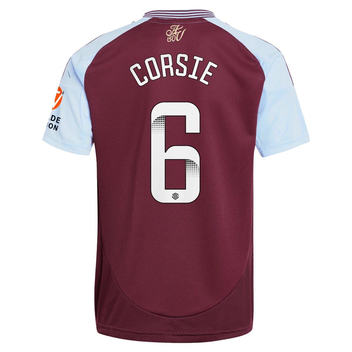 aston villa wsl adidas home shirt 2024-25 with corsie 6 printing Collection | Official Aston Villa FC Gear Online
