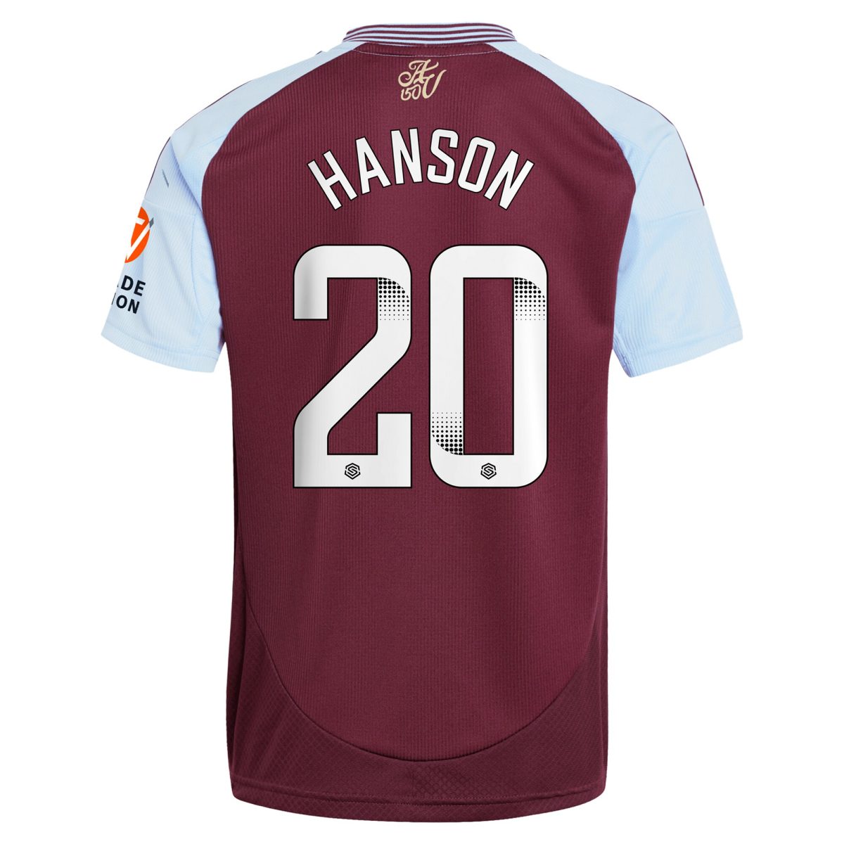 aston villa wsl adidas home shirt 2024-25 with hanson 20 printing Collection | Official Aston Villa FC Gear Online