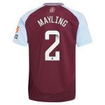 aston villa wsl adidas home shirt 2024-25 with mayling 2 printing Collection | Official Aston Villa FC Gear Online