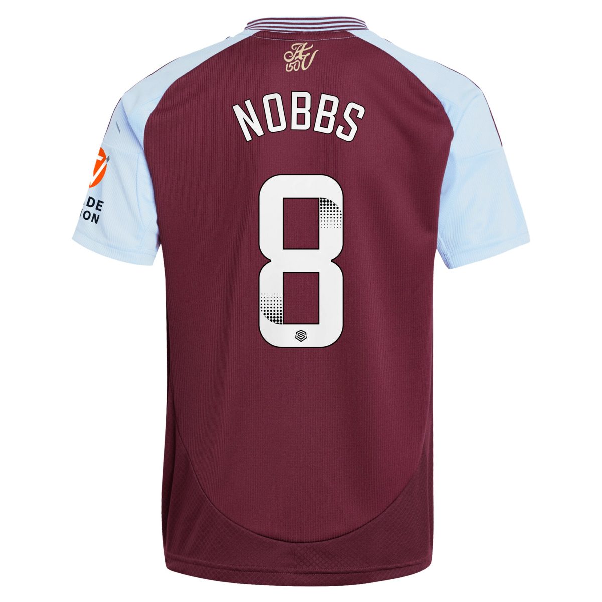 aston villa wsl adidas home shirt 2024-25 with nobbs 8 printing Collection | Official Aston Villa FC Gear Online