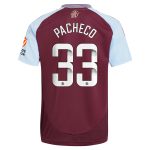 aston villa wsl adidas home shirt 2024-25 with pacheco 33 printing Collection | Official Aston Villa FC Gear Online
