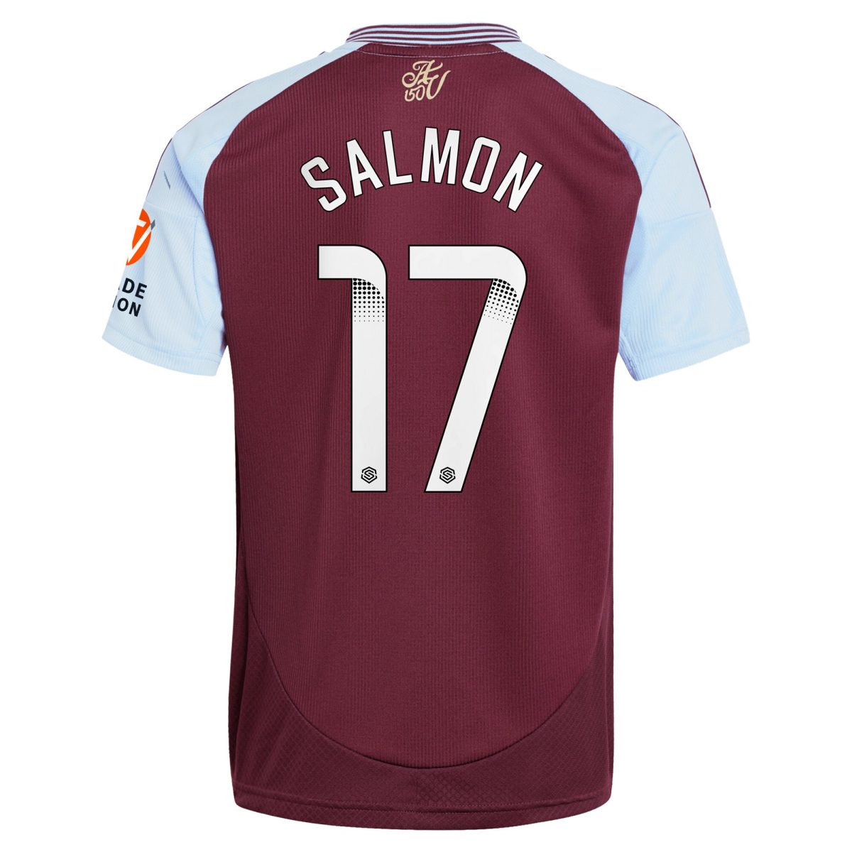 aston villa wsl adidas home shirt 2024-25 with salmon 17 printing Collection | Official Aston Villa FC Gear Online