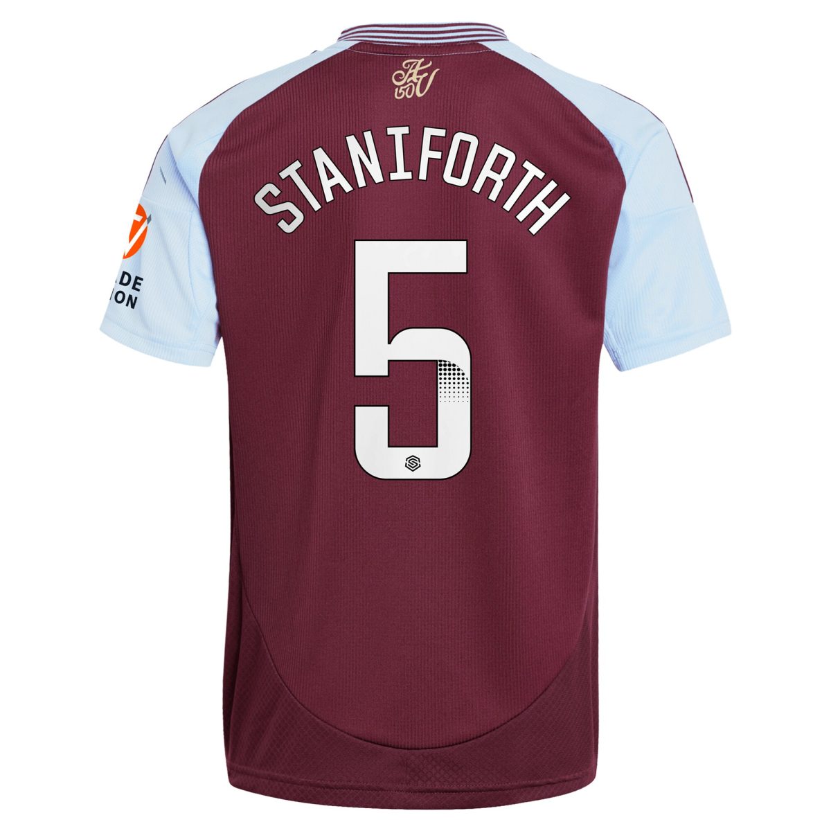aston villa wsl adidas home shirt 2024-25 with staniforth 5 printing Collection | Official Aston Villa FC Gear Online