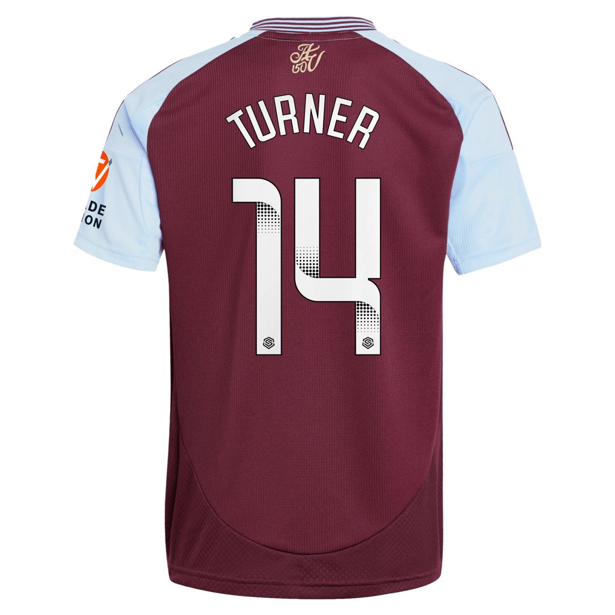aston villa wsl adidas home shirt 2024-25 with turner 14 printing Collection | Official Aston Villa FC Gear Online