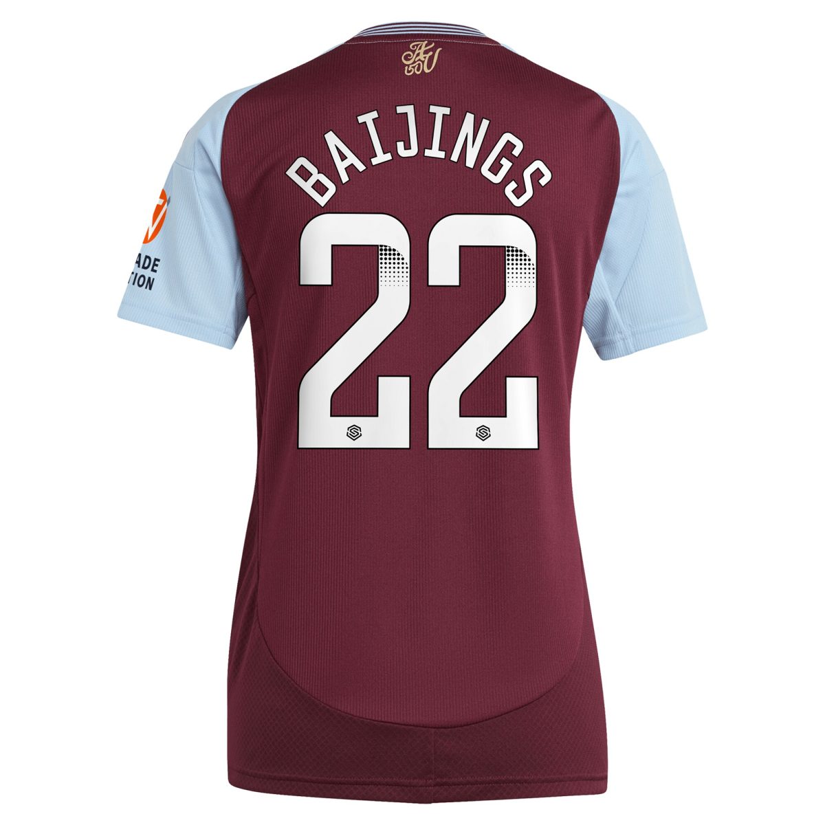aston villa wsl adidas home shirt 2024-25 – womens with baijings 22 printing Collection | Official Aston Villa FC Gear Online