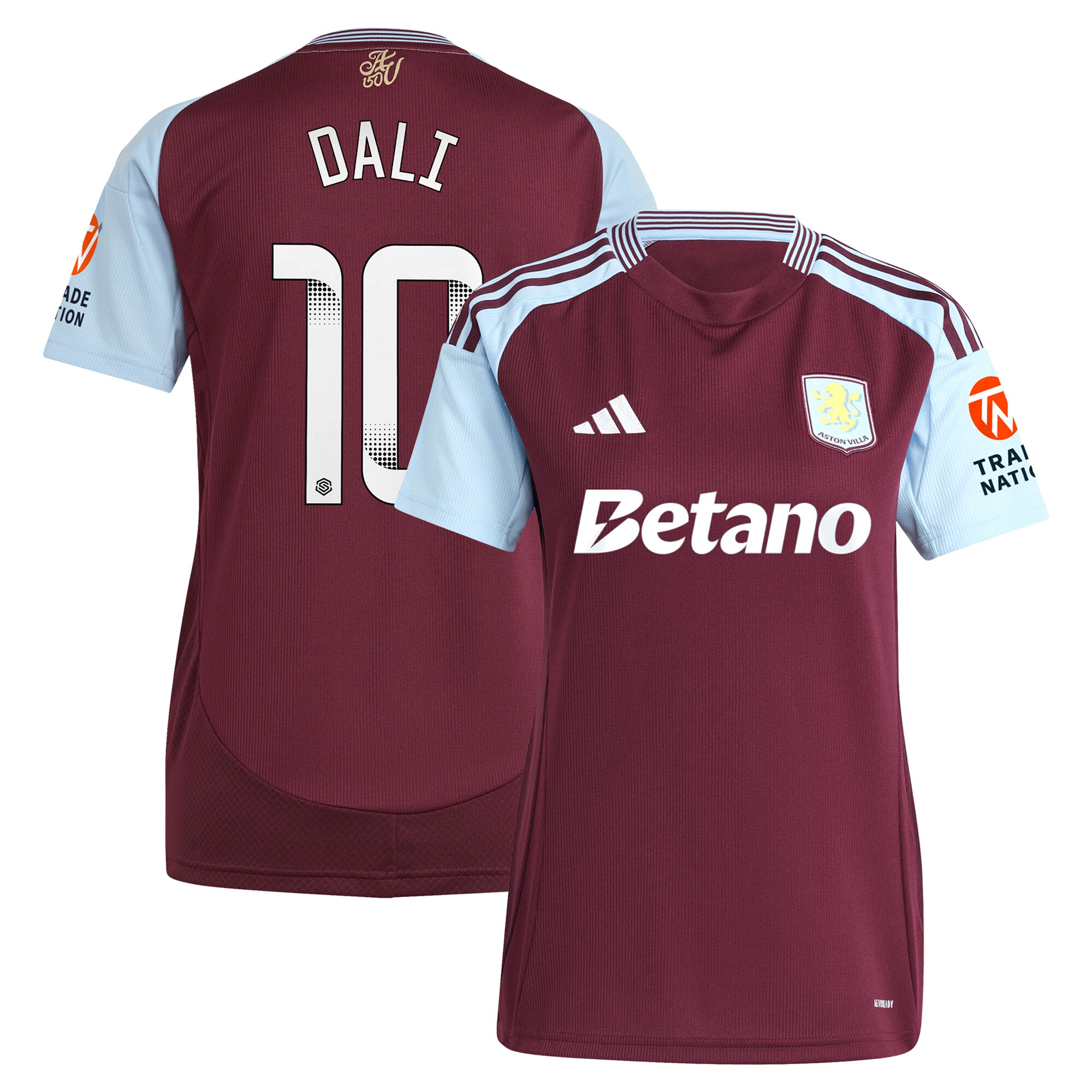 aston villa wsl adidas home shirt 2024-25 – womens with dali 10 printing Collection | Official Aston Villa FC Gear Online
